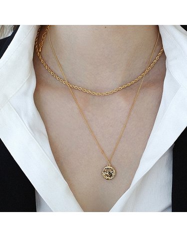 crush coin pendant necklace N027