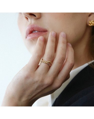 ball chain layered ring R030