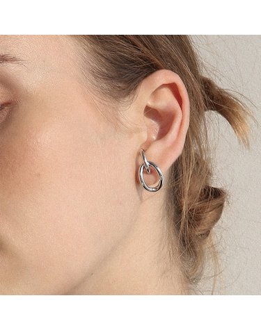 circle chain point earring E034