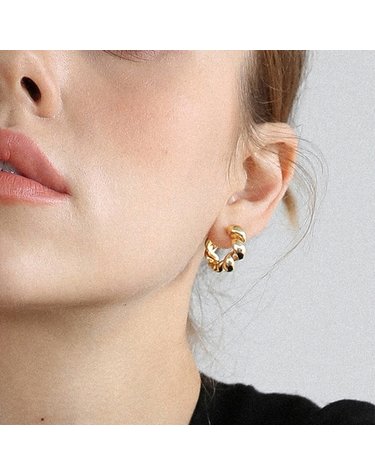 croissant ring earring E036