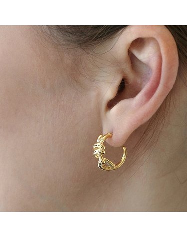 knot ring earring E041