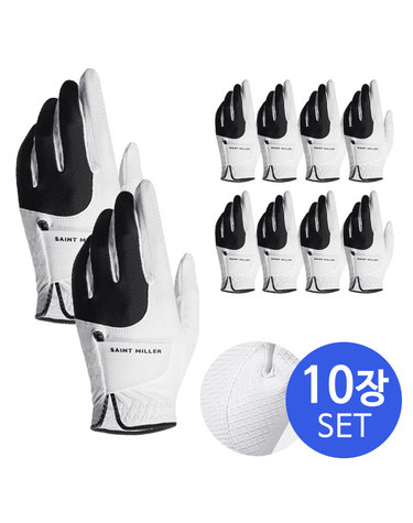 [세인트밀러] ★10장 세트★ 파크골프 겸용 울트라 논슬립 실리콘 여성 골프장갑 / 비닐포장