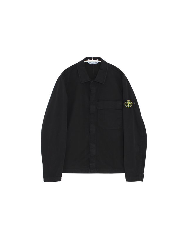 스톤아일랜드 스톤아일랜드 와펜 스트레치 오가닉 셔츠 자켓 L1S151200013 S0A10 V0029 착용컷