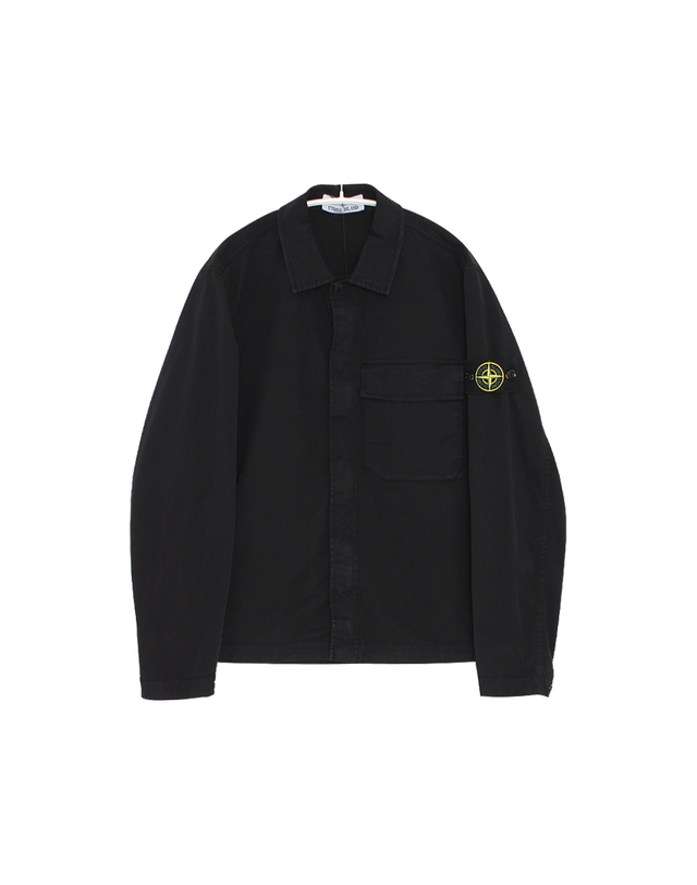 스톤아일랜드 스톤아일랜드 와펜 스트레치 오가닉 셔츠 자켓 L1S151200013 S0A10 V0029 착용컷